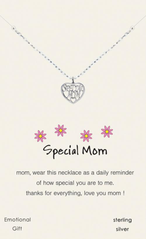 Special mom silver pendant